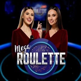 Mega Roulette online game logo by Pragmatic Play on gangstasino.eu.com